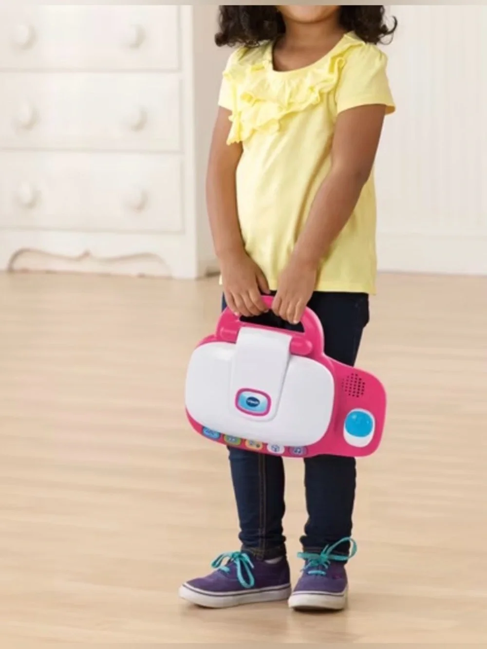 VTech Pink Kids Learning Laptop - Tote & Go Style Educational Toy